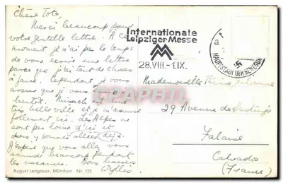 Bilhete postal antigo Munchen Rathaus — Verso