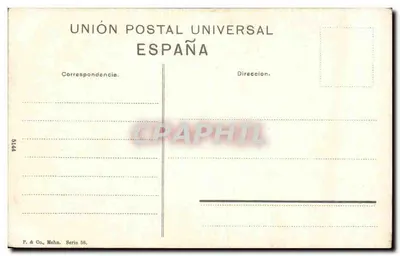Fuentes passando de Muleta — espetáculo de tauromaquia — P. & Co., Mahn, Série 56 — Verso