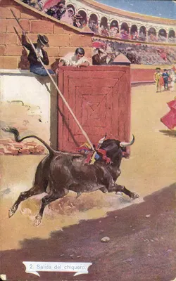Saída do chiquero — cena de corrida — série 1059, n°2