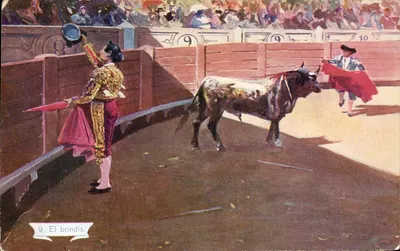 Corrida de touros — cena do brindis — série 1059