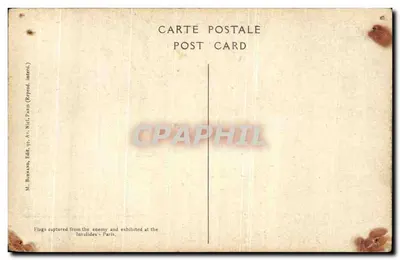 Bandeiras capturadas do inimigo expostas nos Inválidos - Paris — J.-F. Bouchot, 1914-1915 — Verso