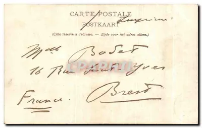 Furnes - A Torre da Igreja de São Nicolau (século XIV) — Editor Albert Sugg, em Gand, Série 10 N. II — Verso