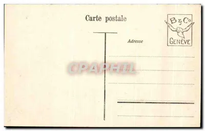 Genewa — Ogólny widok i Wyspa Rousseau — B&Co Genève, n°432 — Rewers
