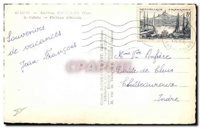 Zamek Ollain — Obrzeża Houdain (Pas-de-Calais) — Wydawnictwo «La Cigogne» — Rewers
