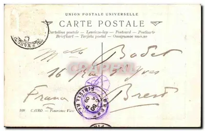 Le Caire — Vue panoramique — L.L. n°108 — Verso