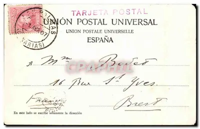 Bilhete postal antigo Camels Ilha dos Canários Camelo — Verso