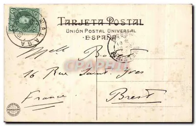 Malaga — Esplanada de Muelle — Tarjeta Postal Universal España — Rückseite