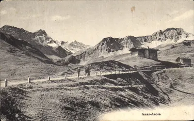 Bilhete postal antigo Inner Arosa Suíça