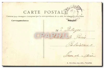 Skaliste tereny i wodospady w Cernay-la-Ville (S.-et-O.) — A. Bourdier, imp.-édit., Versailles — Rewers