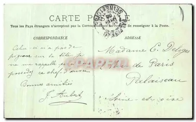 Paryż — Pomnik Guya de Maupassanta — LL. — J.A. — Rewers
