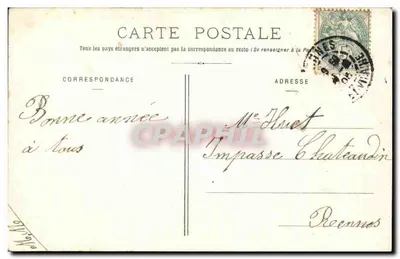 Tre giovani ragazze in abito da festa — Al Capodanno — G. L. D. de Nauros, n° 650 — Verso