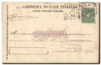 Bacio di Andreeoni — Pierwszy pocałunek (Galleria Andreeoni) — Cartolina Postale Italiana n°120 — Rewers