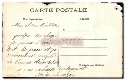Souvenir Porte-Bonheur de Meulan — quatre feuilles de trèfle ornées de vignettes, éditeur C. M. — Verso