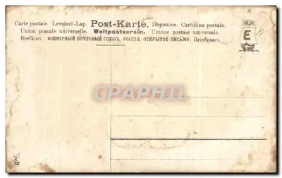Stara pocztówka Fantazja Nowy Rok 1908 Kwiaty Wrona Trójkąt — Rewers