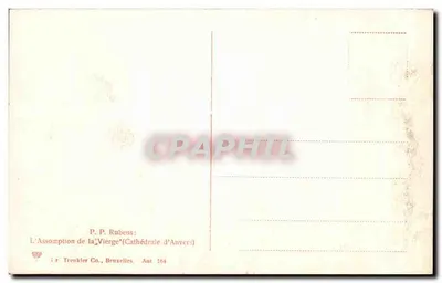 L'Assomption de la Vierge — Cathédrale d'Anvers — éditeur P. P. Rubens, n° 164 — Verso