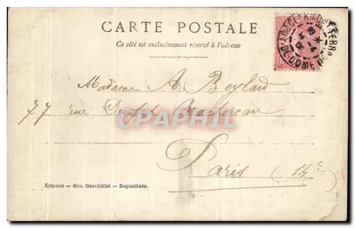 Dois crianças em um ninho — decoração de rosas — editor R.P.I. n° 202 — Verso