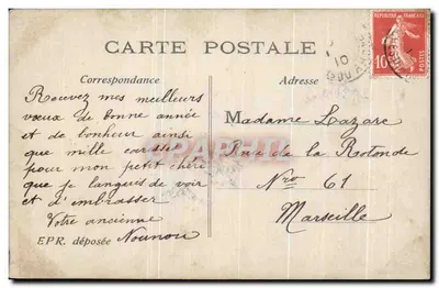 Dois crianças em traje de inverno — cena de Natal — EPR, n° 191 — Verso