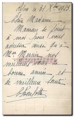Mulher em pele e chapéu verde — 'Feliz Ano de 1988' — REX 1488 — Verso
