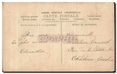 Mulher em traje floral — Feliz aniversário — União Postal Universal — Verso