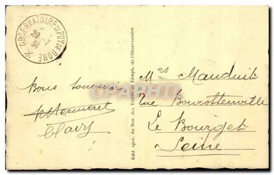 Il Puy de Dôme (1467 m d'alt.) visto da nord — Cliché Plazanet — n° 83 — Verso