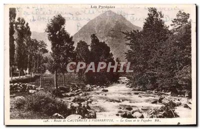 I Pirenei — Strada da CAUTÉRETS a PIERREFITTE — Il Gave e il Péguère BR.