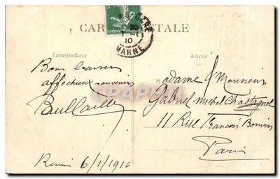 Reims — Fontanna Bartholdi, Plac Republiki — wydawca S.E. n°3 — Rewers