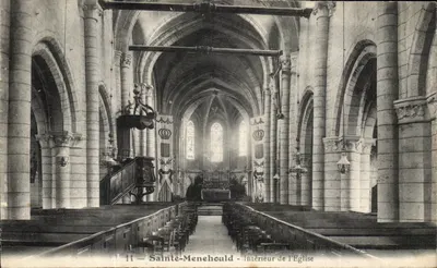 Sainte-Menehould — Interior da Igreja — Editor: Th. Lamy, n°11