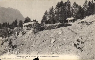 Chalé sobre a Moraine do Glaciar dos Bossons — Charnaux Frères & Co., Genebra, n° 7065