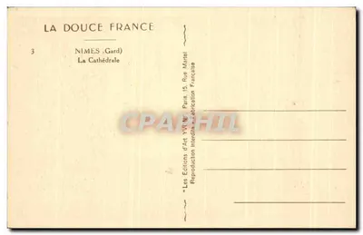 Nîmes (Gard) — Katedra — Wydawnictwo Art Martel — Rewers