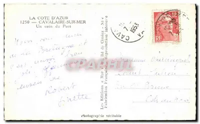 Costa do Azul — Cavalaire-sur-Mer — Les Éditions Françaises — Verso
