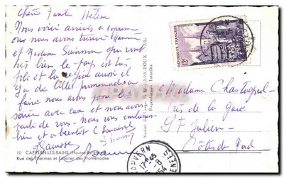 Capvern-les-Bains — ulica Thermes i Schody Promenades — Spółdzielnia Sztuki APA-POUX — Rewers