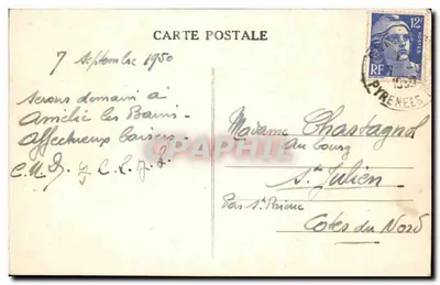 Cerbère (Pyr.-Or.) — Um canto de praia — Edição Rita-Brigat — Verso