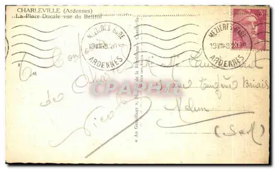 Charleville-Mézières — Place Ducale widok z Beffroi — Pini — Rewers