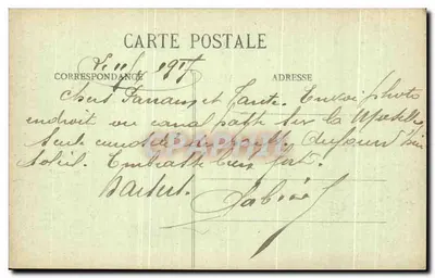 Flavigny-sur-Moselle — Le Pont-Canal — éditeur impr. sur la carte — Verso
