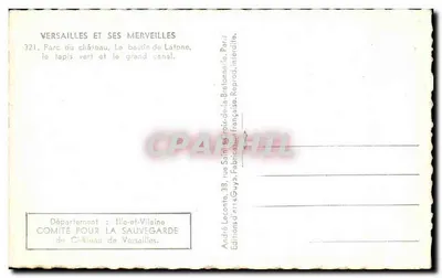 Versailles — Parco del castello, bacino di Latone e grande canale — Guy — Verso