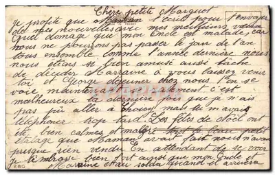 Holly and Chrysanthemum Bouquet — Happy New Year — unknown publisher — Back