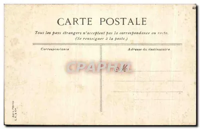 Paris - Coluna de Julho. Praça da Bastilha — editor L.V. & Cie, n°49 — Verso