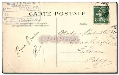 Paris — L'Hôtel de Ville — éditeur G. D. n°4037 — Verso