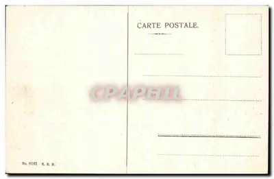 Zamek Aigle — widok panoramiczny z zasnieżonymi górami — nr 8101 — Rewers
