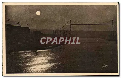 Le Pont transbordeur à Rouen — au clair de lune — Édition d'Art YVON, France
