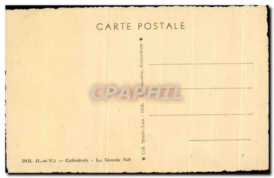 Katedra — Wielka nawę — Studio L. Bussière — Rewers