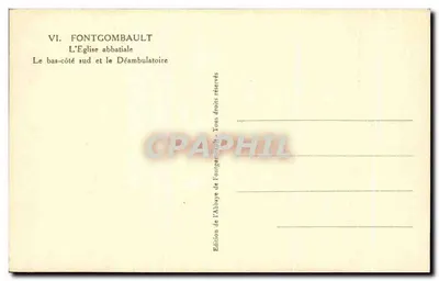 Fontgombault — A Igreja Abacial, o lado sul do coro e o ambulatório — Édition de l'Abbaye de Fontgombault — Verso