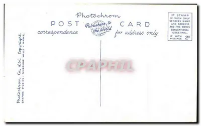 Londen, Sint-Pauluskerk — Photochrom, uitgever Photochrom Co. Ltd. Tunbridge Wells — Achterkant