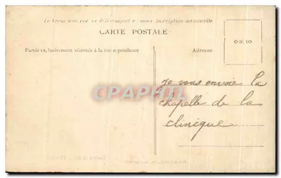 Clínica do Pré — LE MANS — Edição J. Malieu, fotografia Sablé-sur-Sarthe — Verso
