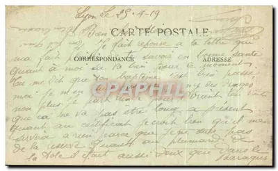 LYON — Prefektura, zbudowana w 1885 roku, przez Louvier — n° 5699 — Rewers