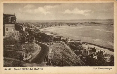 Ste-Adresse-Le Havre — Vista Panorâmica — C.P. dos Artes Piezomecânicas, n°60