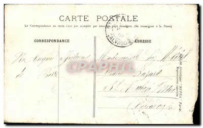 Stara pocztówka Kościoły Francji Katedra w Chartres Portal południowy — Rewers