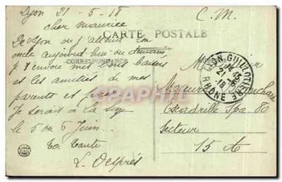 Lyon — Pałac Louwry — E.R. — n°140 — Rewers