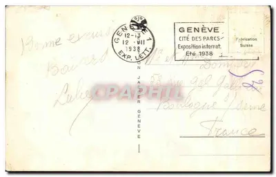 Genewa. Zatoka, Wodospad i Mont-Blanc — wydawca nieznany, nr 6017 — Rewers