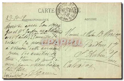 Vernon (Eure) — Zamek Bizy — wydawca: Béatrice G. (Paryż) — Rewers